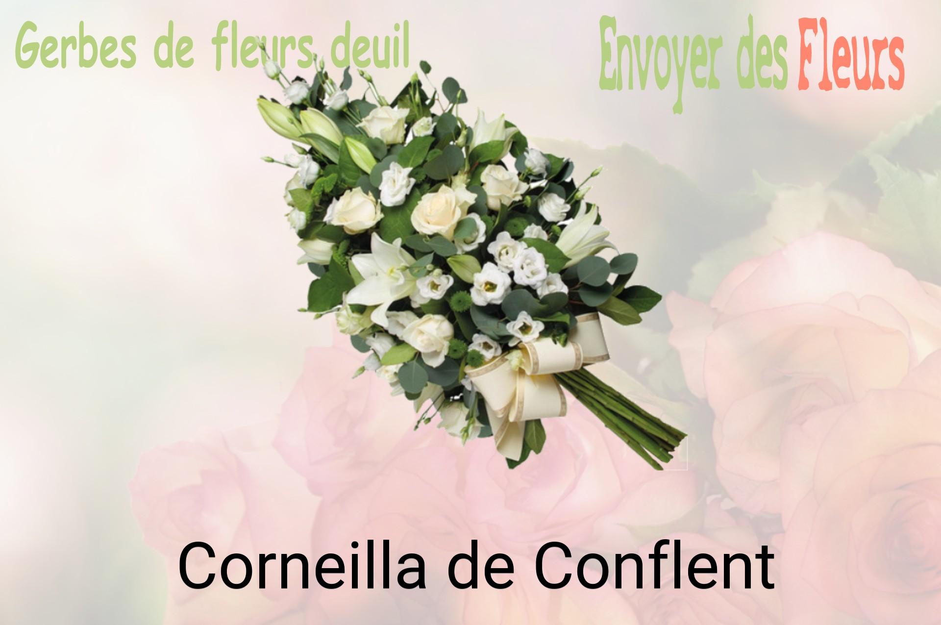 Gerbe de fleurs de deuil livrée à Corneilla-de-Conflent